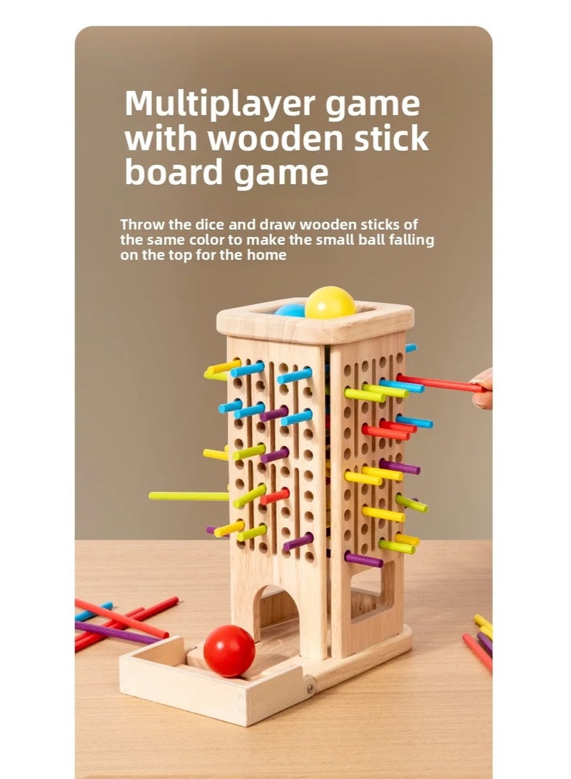 Aijmil Interactive wooden stick for parent-child play, spatial reasoning training puzzles, educational balance toy, wooden gift set - Image 2